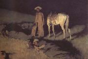 Frederic Remington In from the Night Herd (mk43) France oil painting artist